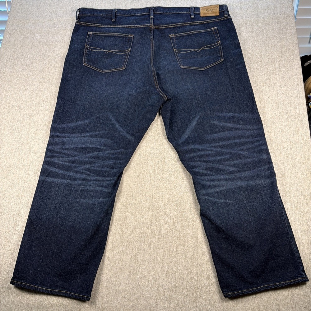 Polo Ralph Lauren Jeans Mens Size 50x30‎ Blue Denim Hampton Relaxed Straight Leg